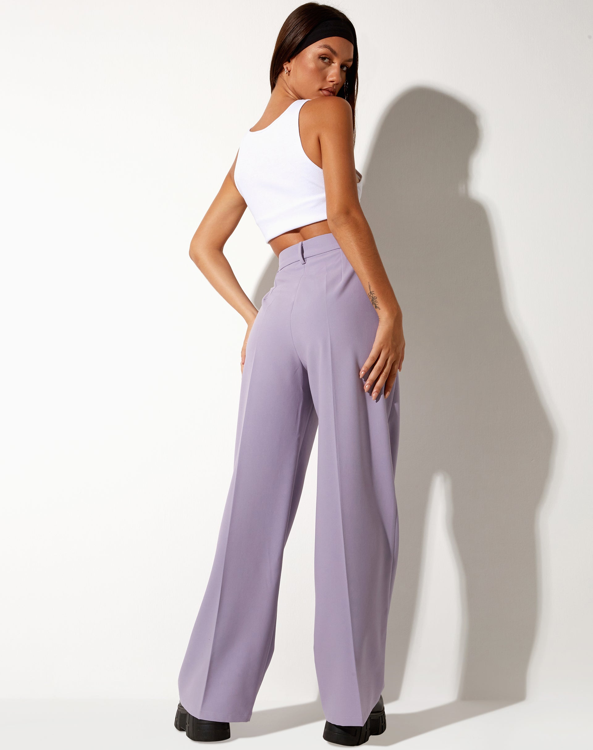 Image de Abba Straight Leg Trouser in Tailoring Purple