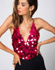 Image de Abela Bodice in Red Cherry Disc Sequin