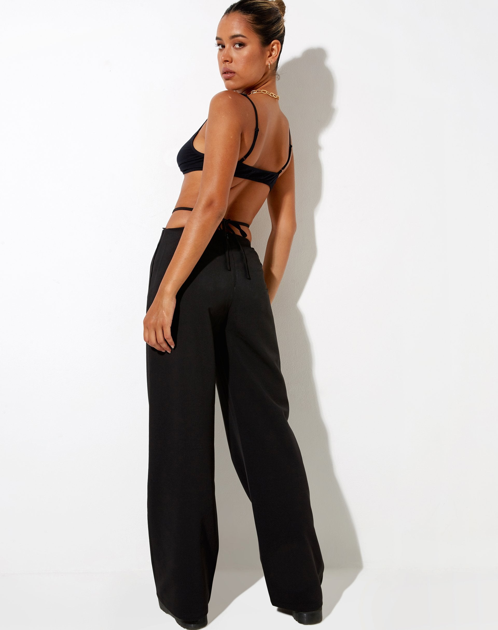 Image de Abner Wide Leg Trouser in Black