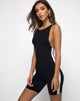 Image de Acashi Unitard en noir avec rayures blanches