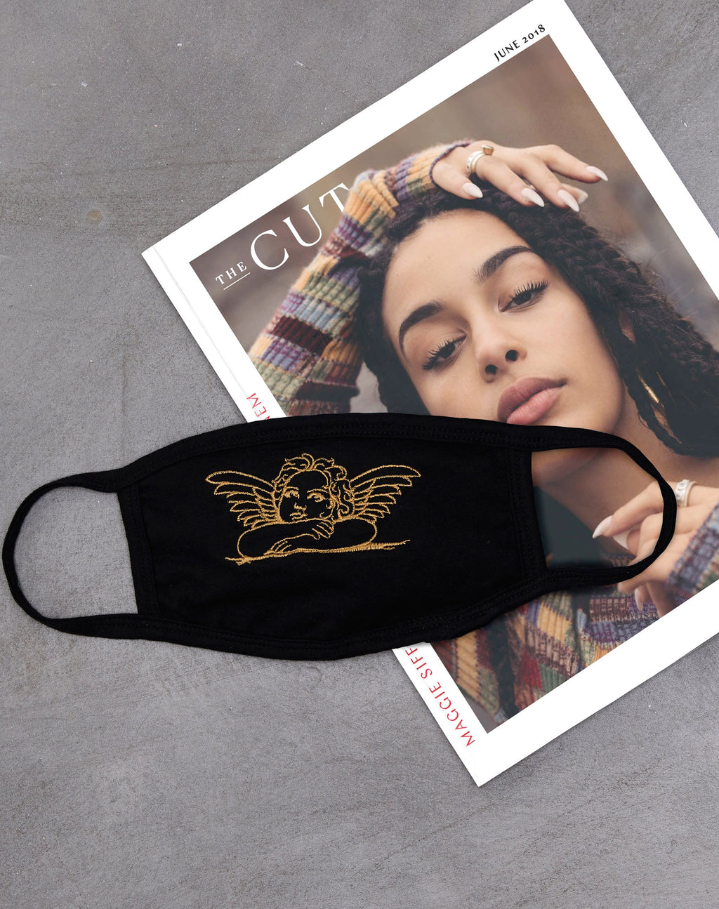 Masque pour le visage en Black Angelo Gold Embro