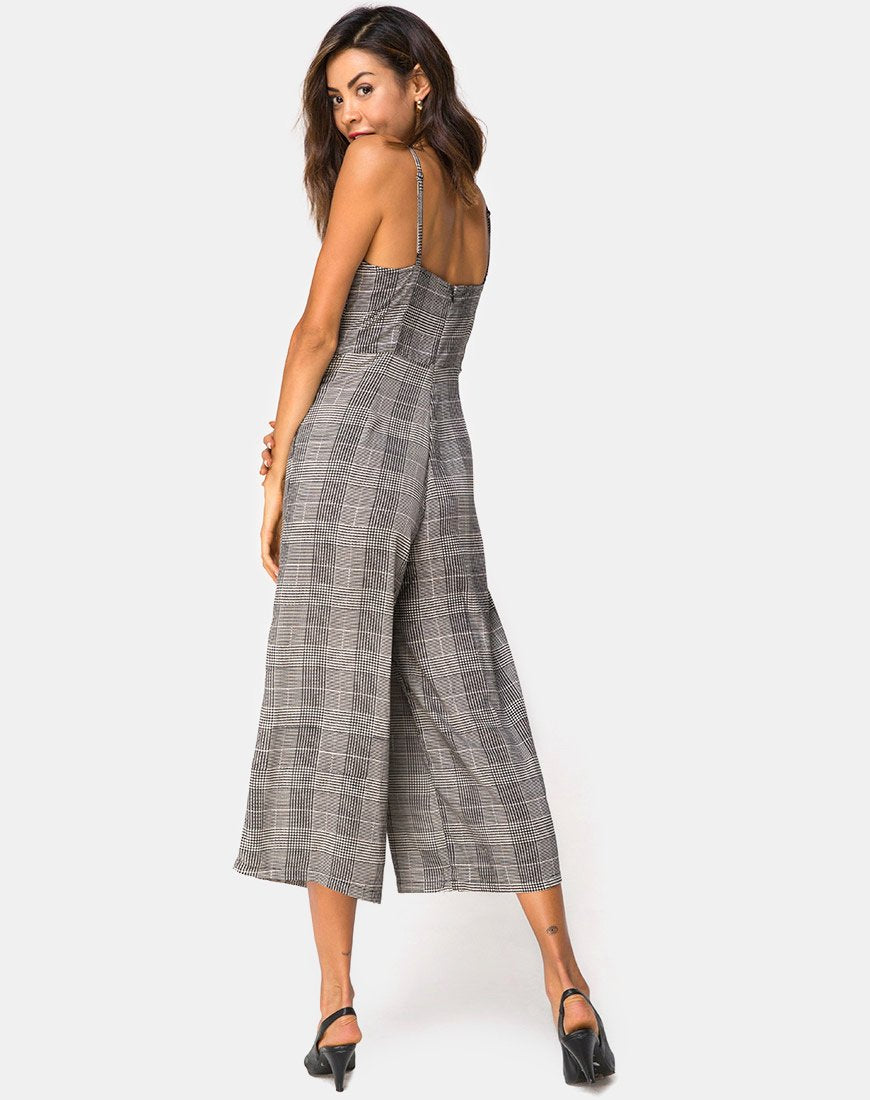 Image de Achem Culotte Jumpsuit in Charles Check Grey