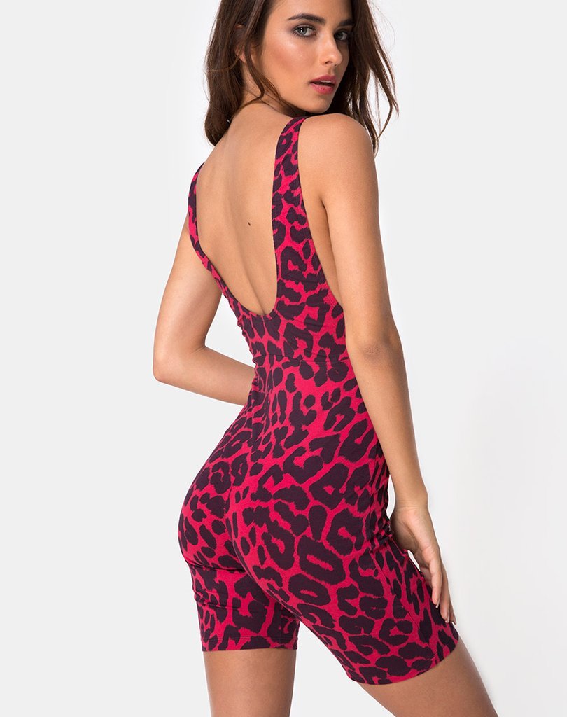 Image de l'Acro Unitard en Oversize Jaguar Red