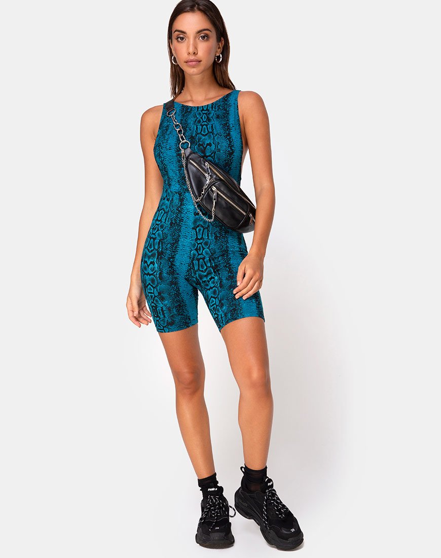 Image de l'Acro Unitard en Snake Blue