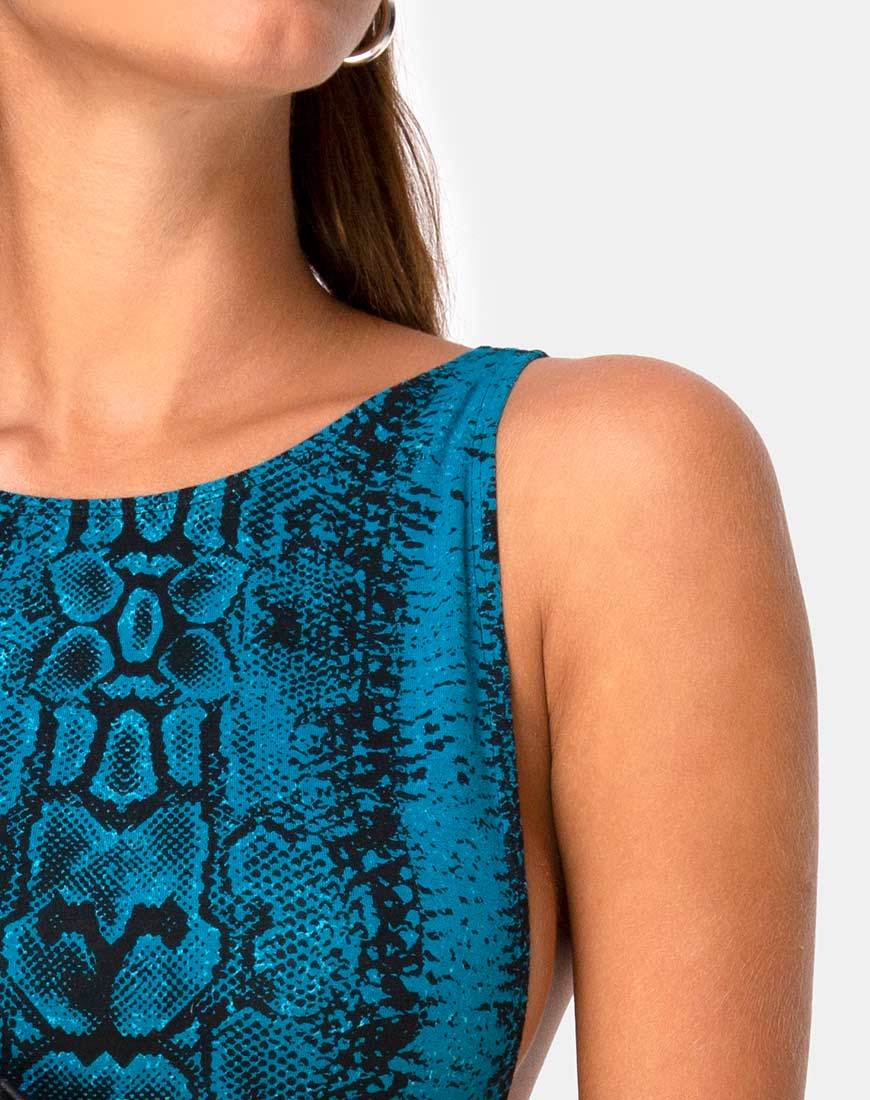 Image de l'Acro Unitard en Snake Blue