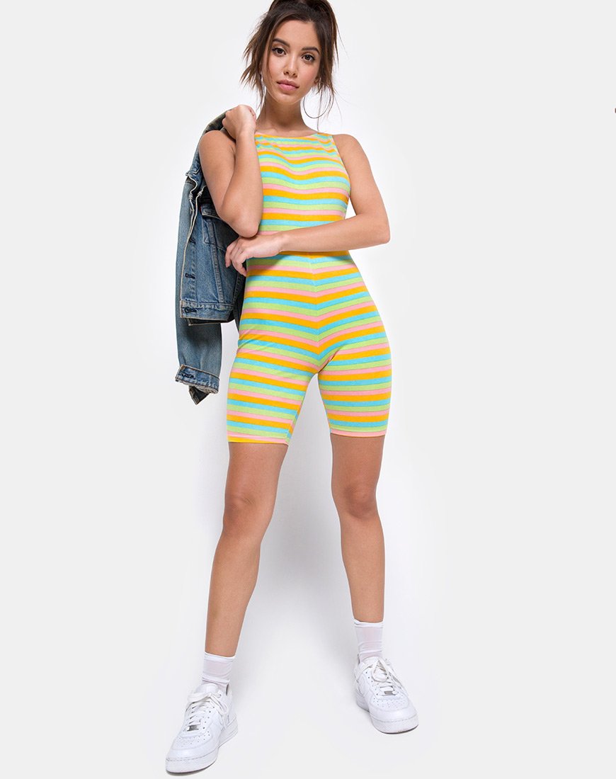 Image de l'Acro Unitard en Sweet Stripe