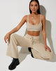 Image de Adda Bralet Top in Velvet Rib Neutral Beige