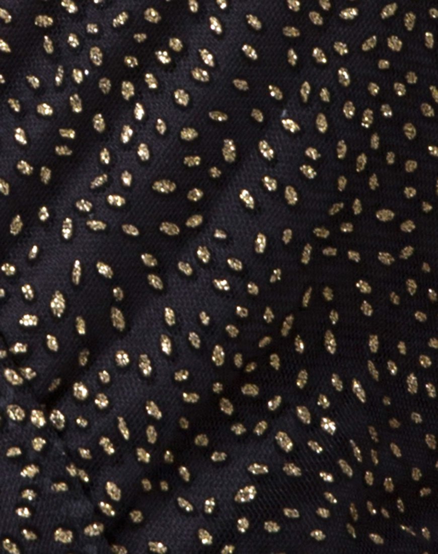 Image de Adela Bodice in Glitter Net Animal Black