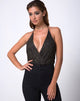 Image de Adela Bodice in Glitter Net Animal Black