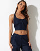 image de Aegir Crop Top in Denim Blue Chambray