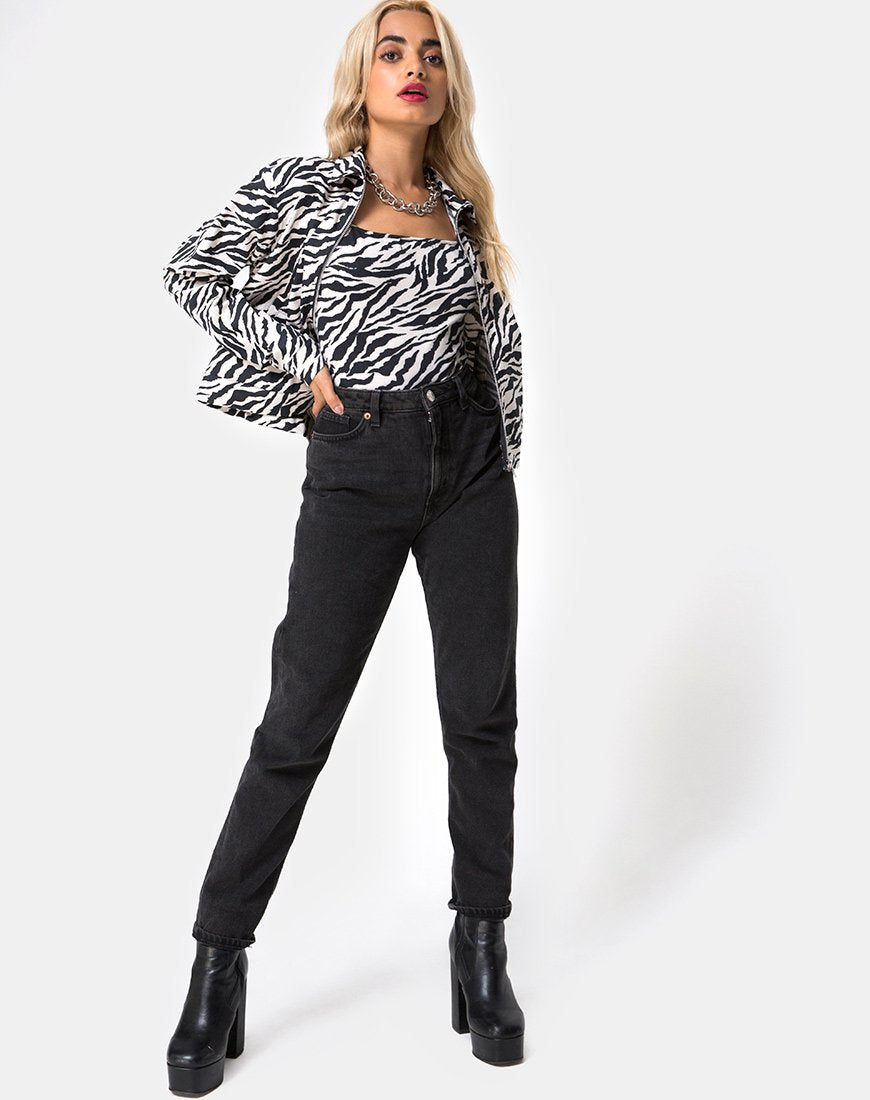 Image de la veste Agatha en zèbre des années 90