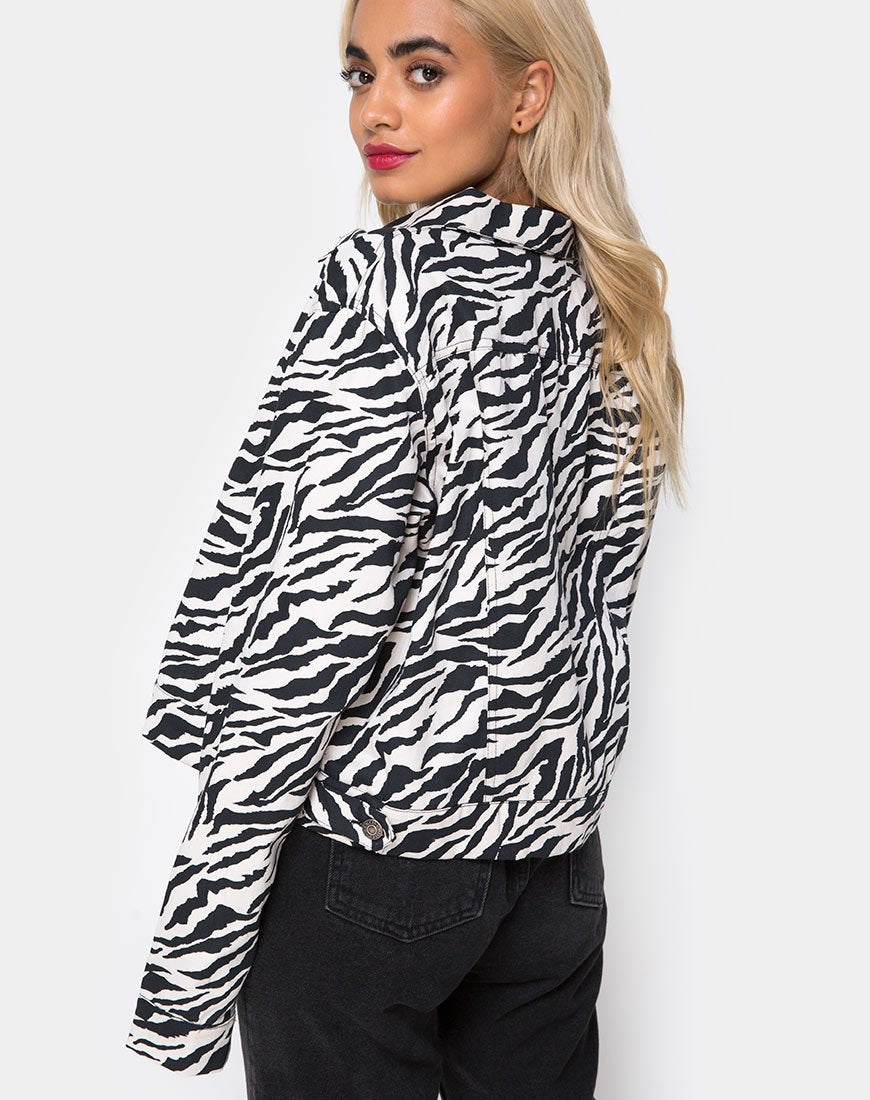 Image de la veste Agatha en zèbre des années 90