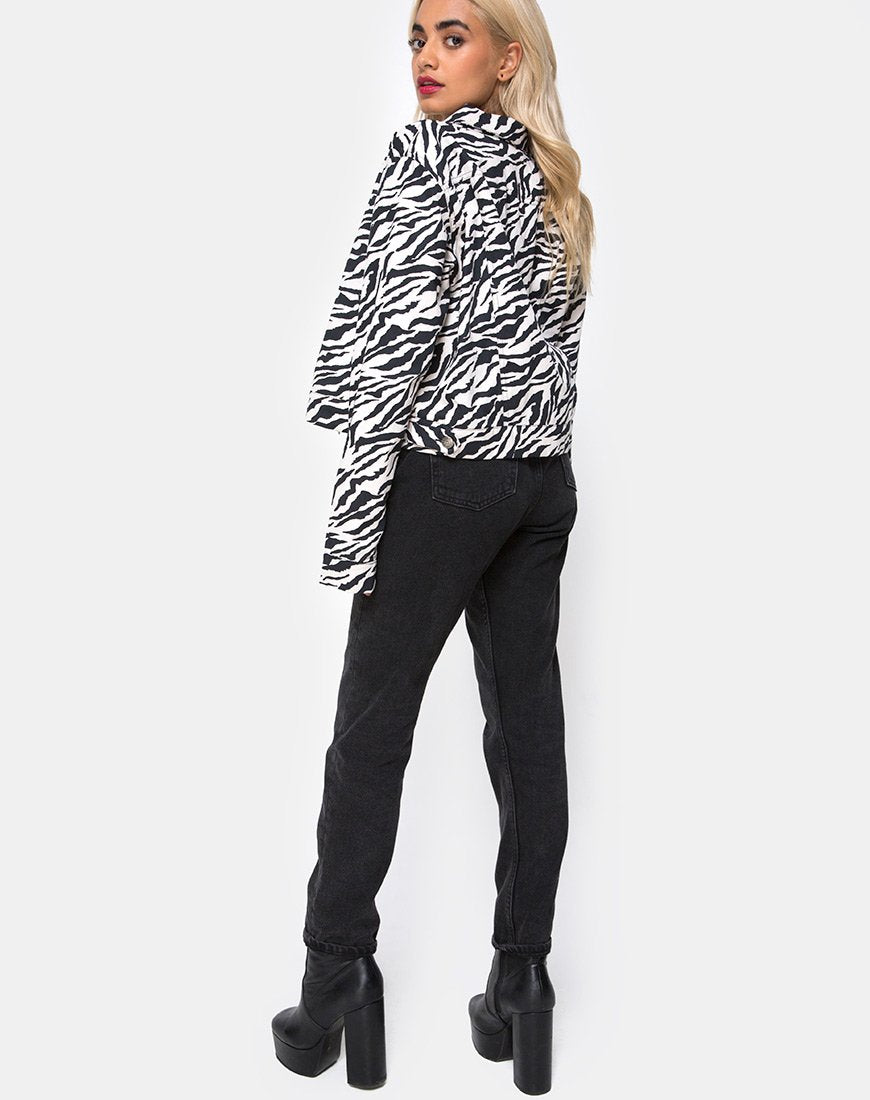Image de la veste Agatha en zèbre des années 90