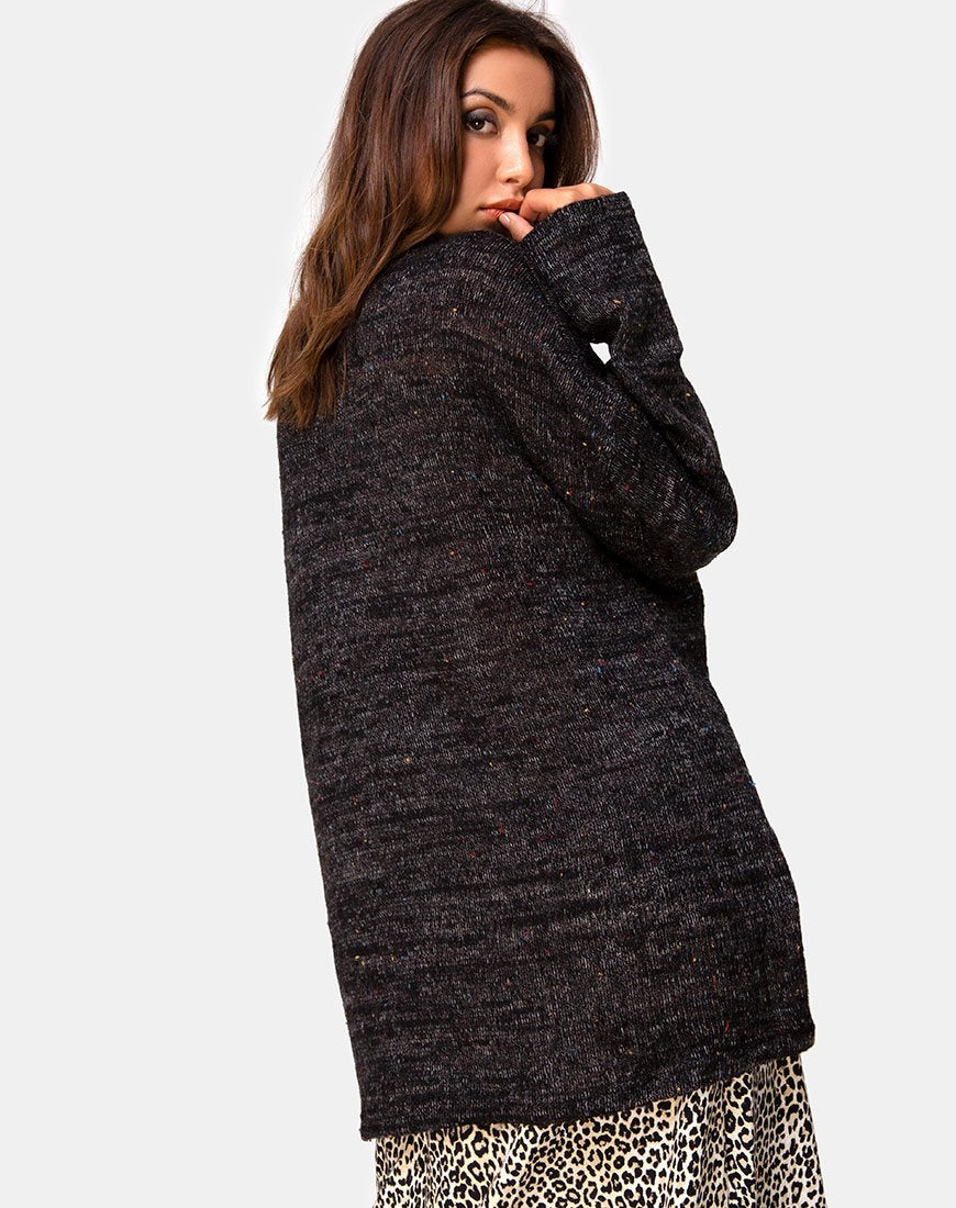 Pull Ajie en tricot noir