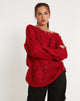 Image de Akohara Laddered Knitted Top in Molten Lava