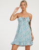 IMAGE DE La mini-robe Alaca en Flower Power Blue