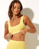 Image de Alena Bralette en Pointelle Lemon Diamond Shape
