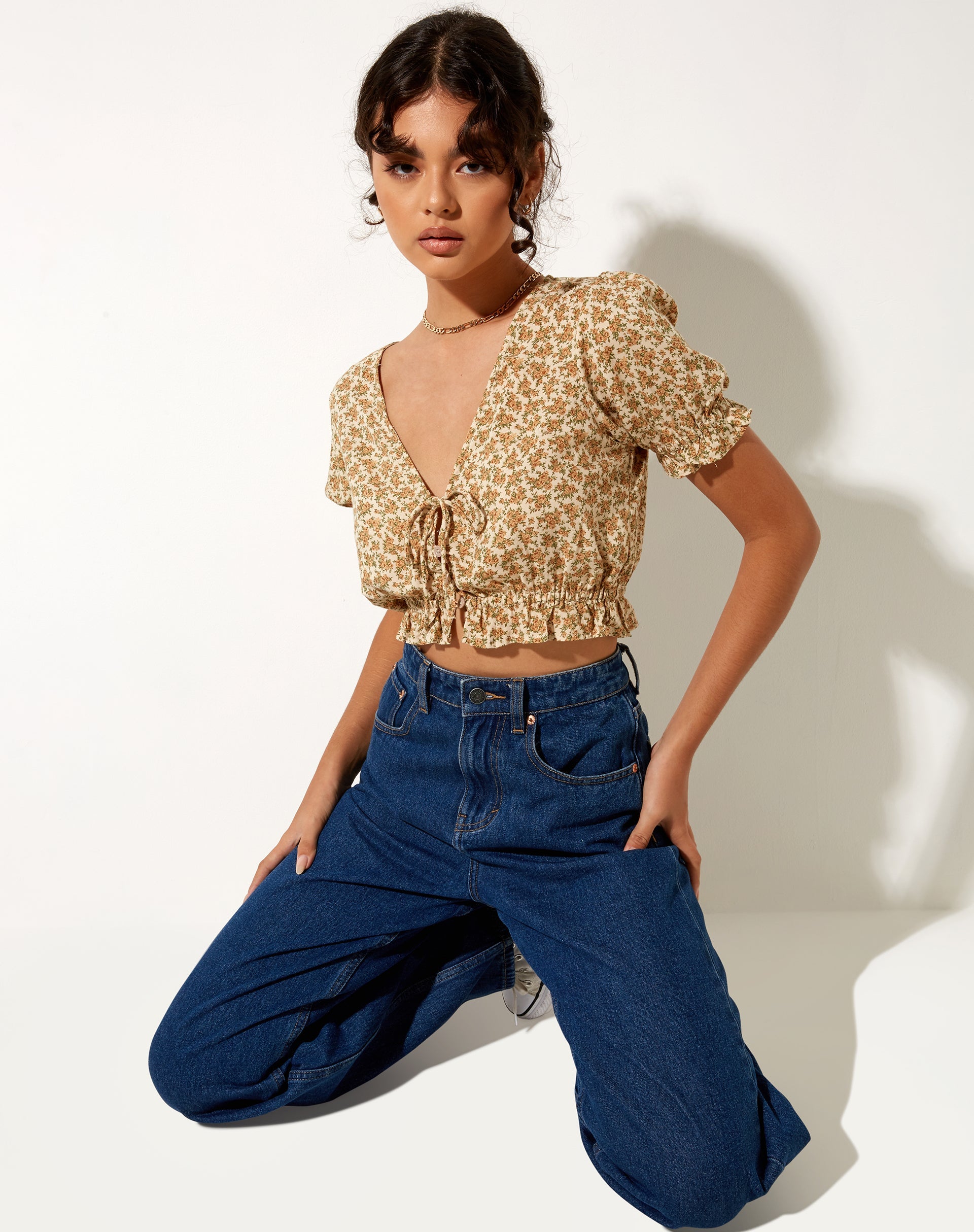 Image de Aley Crop Top in Washed Ditsy
