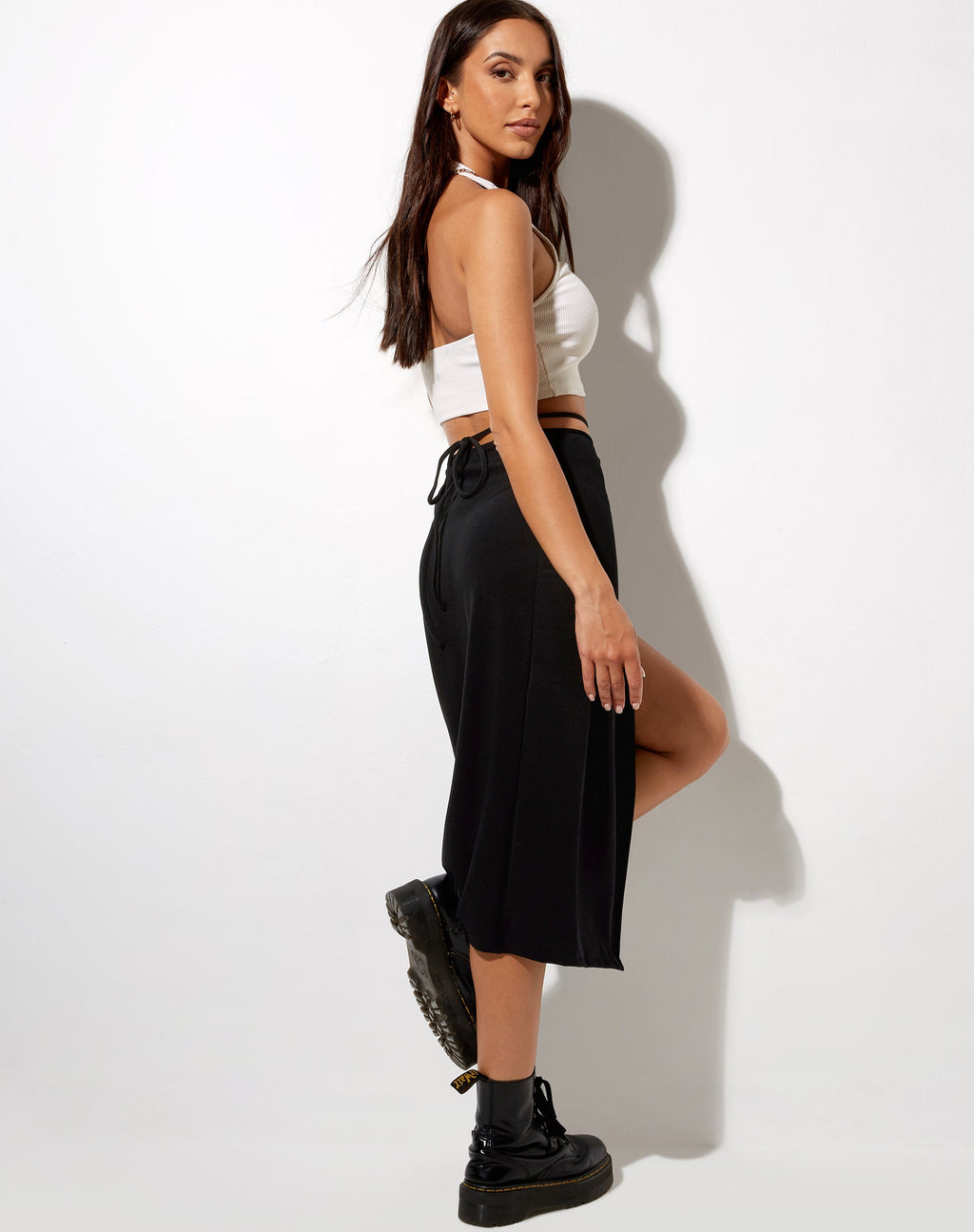 Jupe midi Alicia, noire