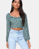 Image de Alor Crop Top in Floral Bloom Green