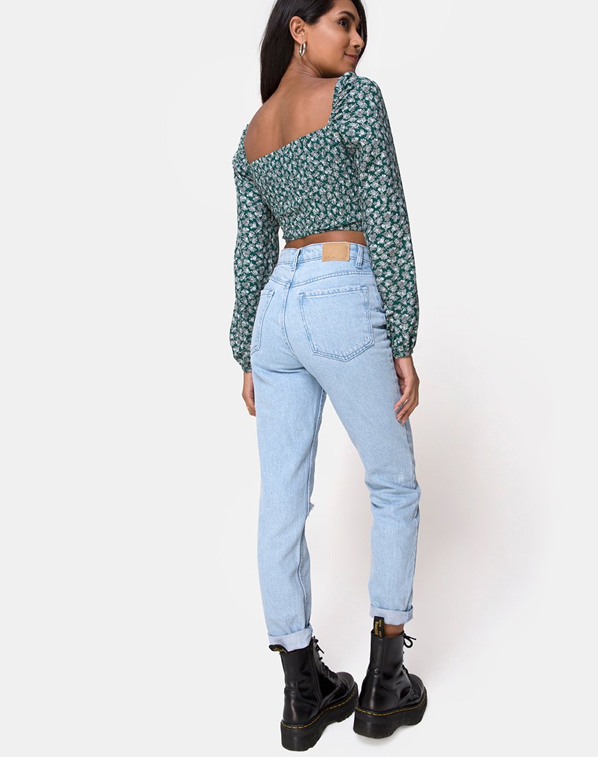 Image de Alor Crop Top in Floral Bloom Green
