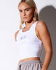 Image de Givas Crop Top in White LA Embro