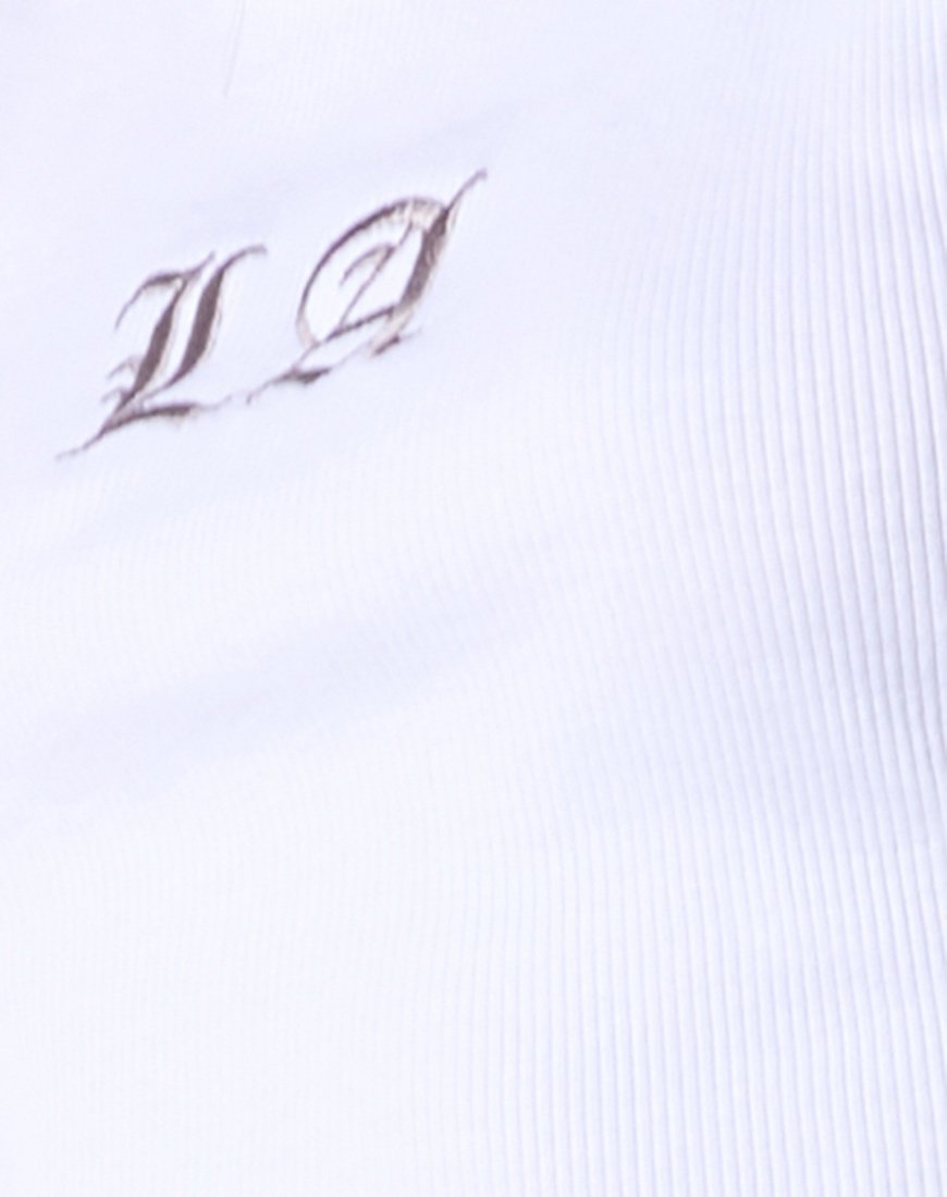 Image de Givas Crop Top in White LA Embro
