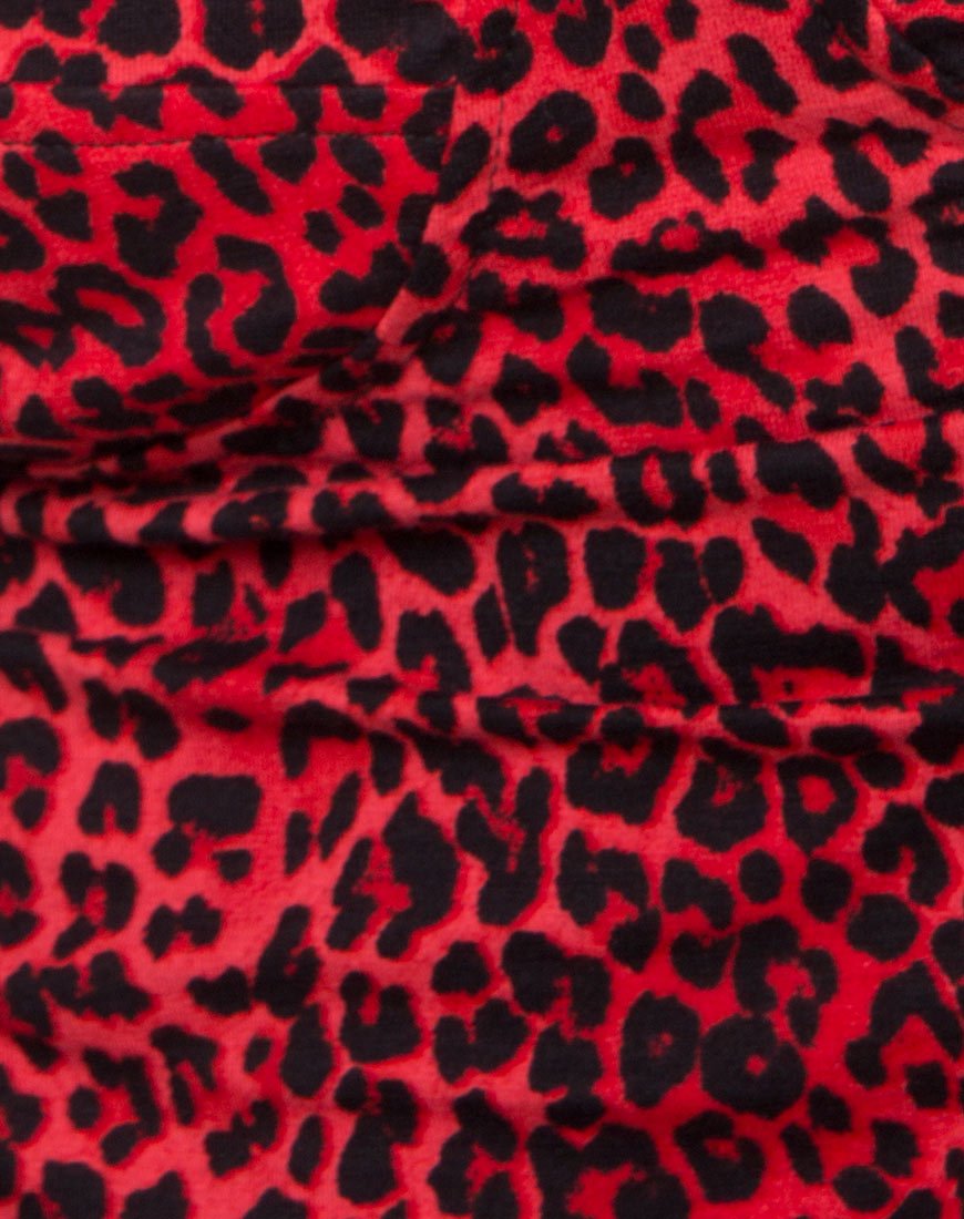 Image of Alvina Bodycon Dress in Coloured Animal Red