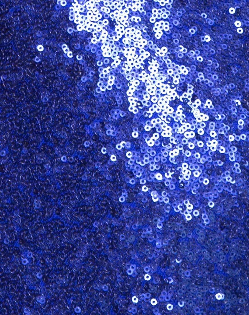 Image of Amber Wide Leg Jumpsuit in Mini Sequin Cobalt