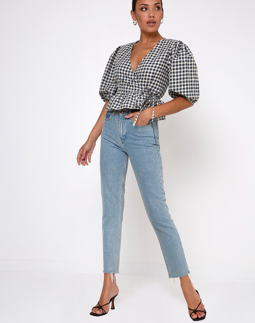 Image de Amiya Top in Gingham Cream