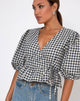 Image de Amiya Top in Gingham Cream