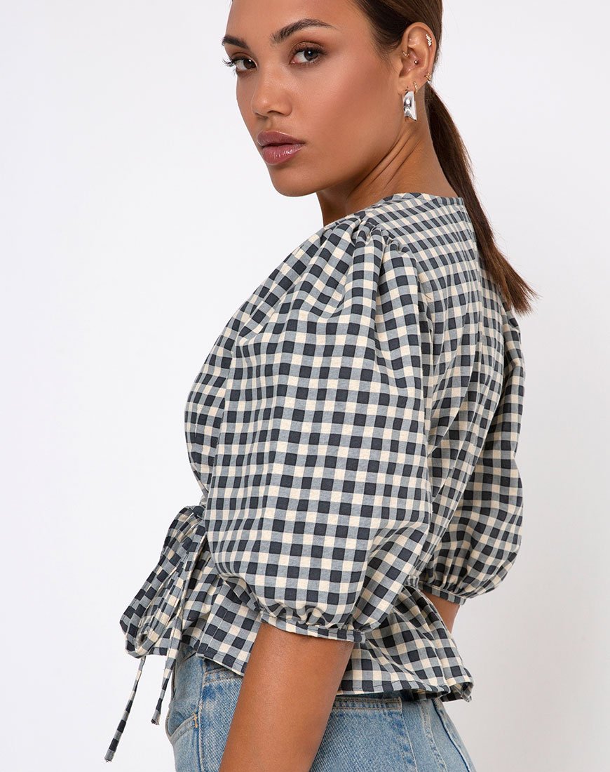 Image de Amiya Top in Gingham Cream