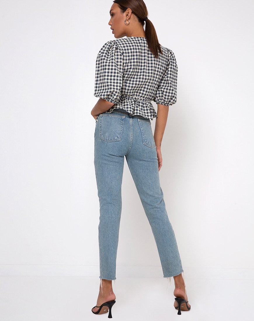Image de Amiya Top in Gingham Cream
