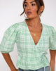 Image de Amiya Top in Table Cloth Neo Mint