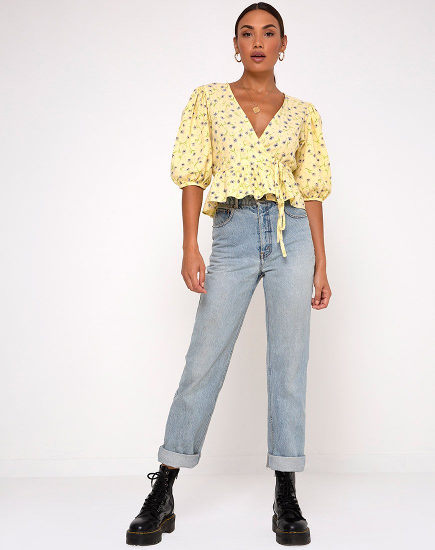 Image de Amiya Top in Wild Flower Lemon Drop