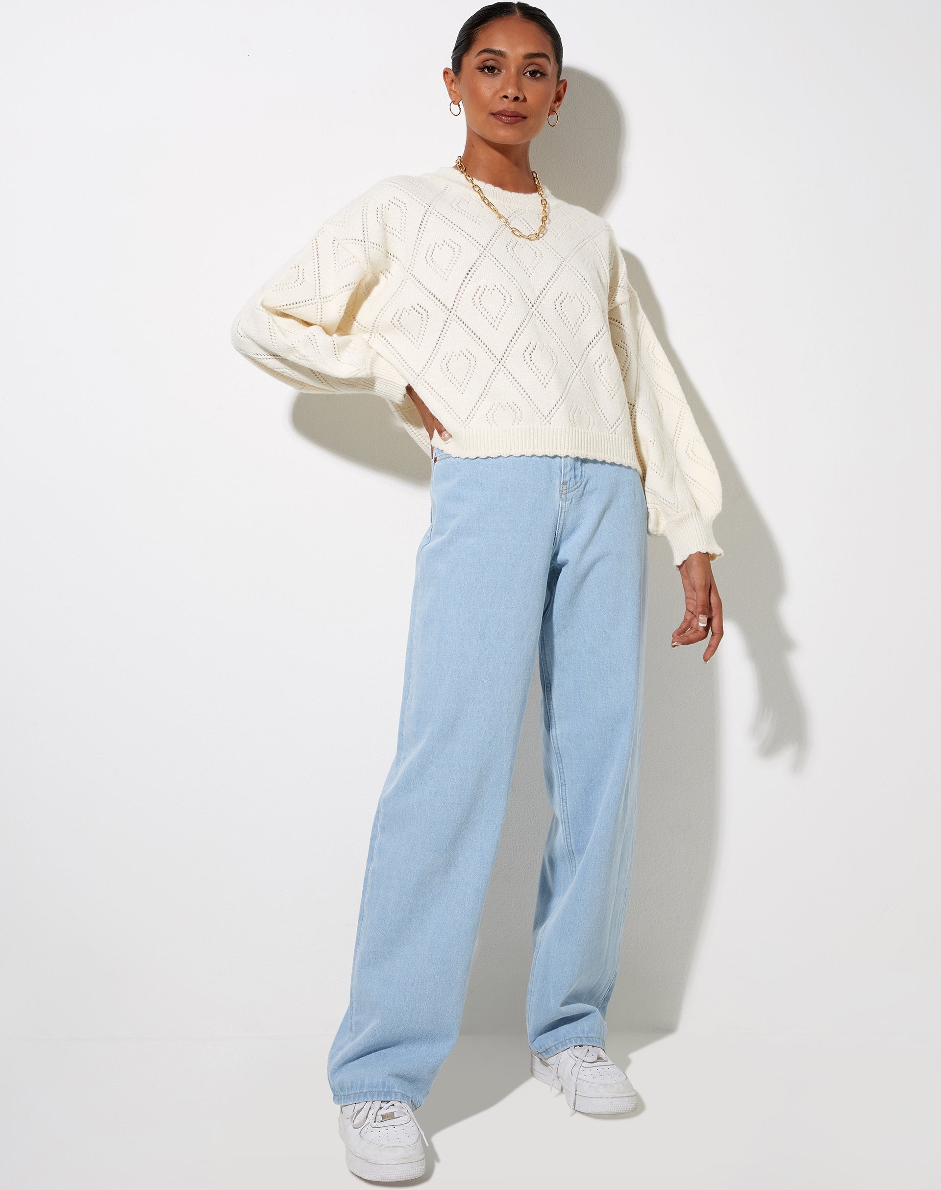 Image de l'Ammar Jumper en Diamond and Heart Cream