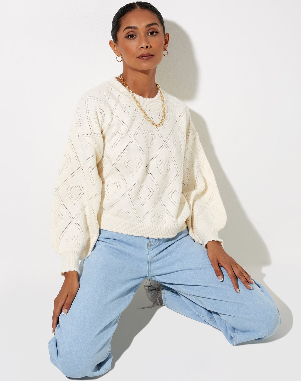 Pull Ammar en Diamond and Heart Cream