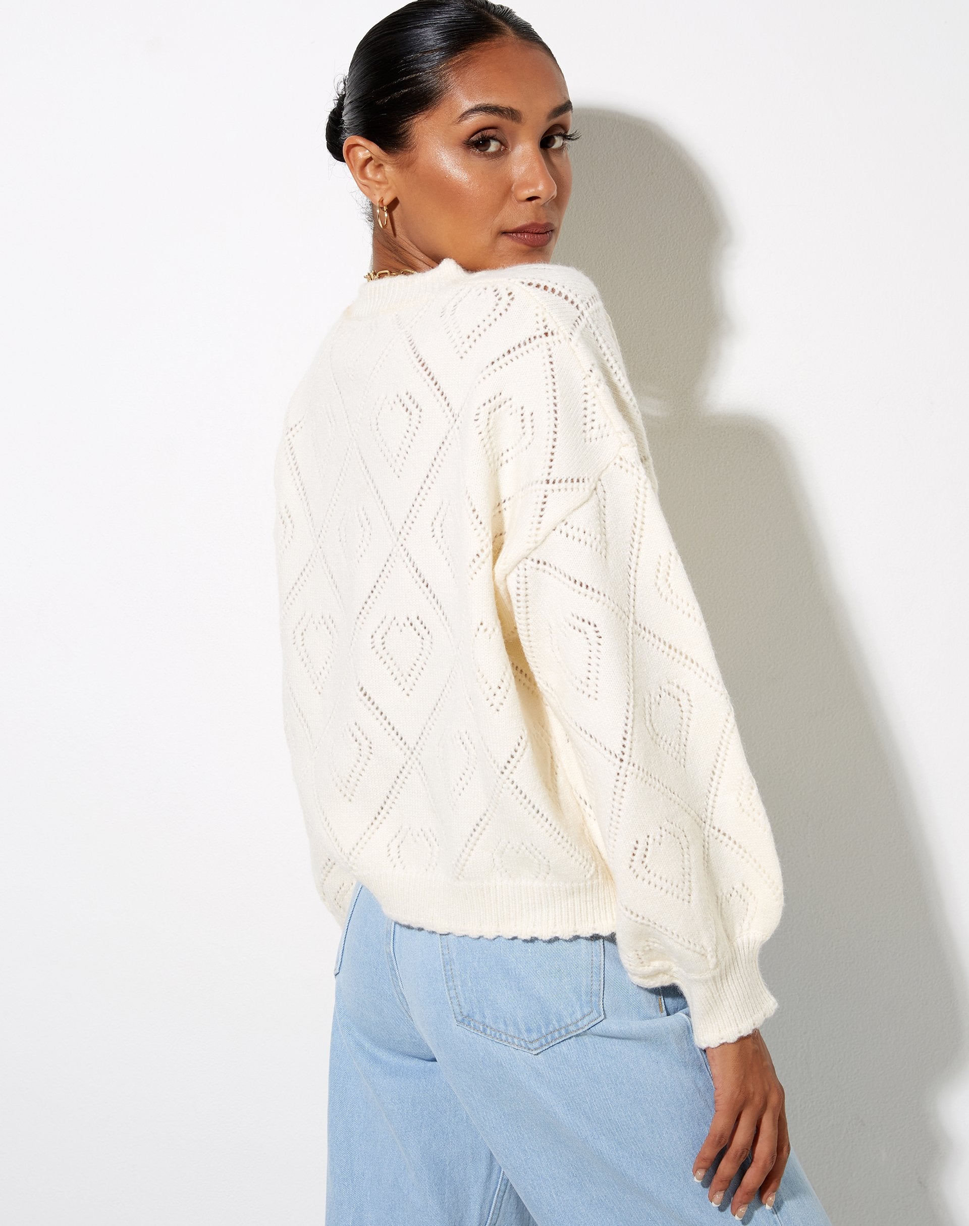 Image de l'Ammar Jumper en Diamond and Heart Cream