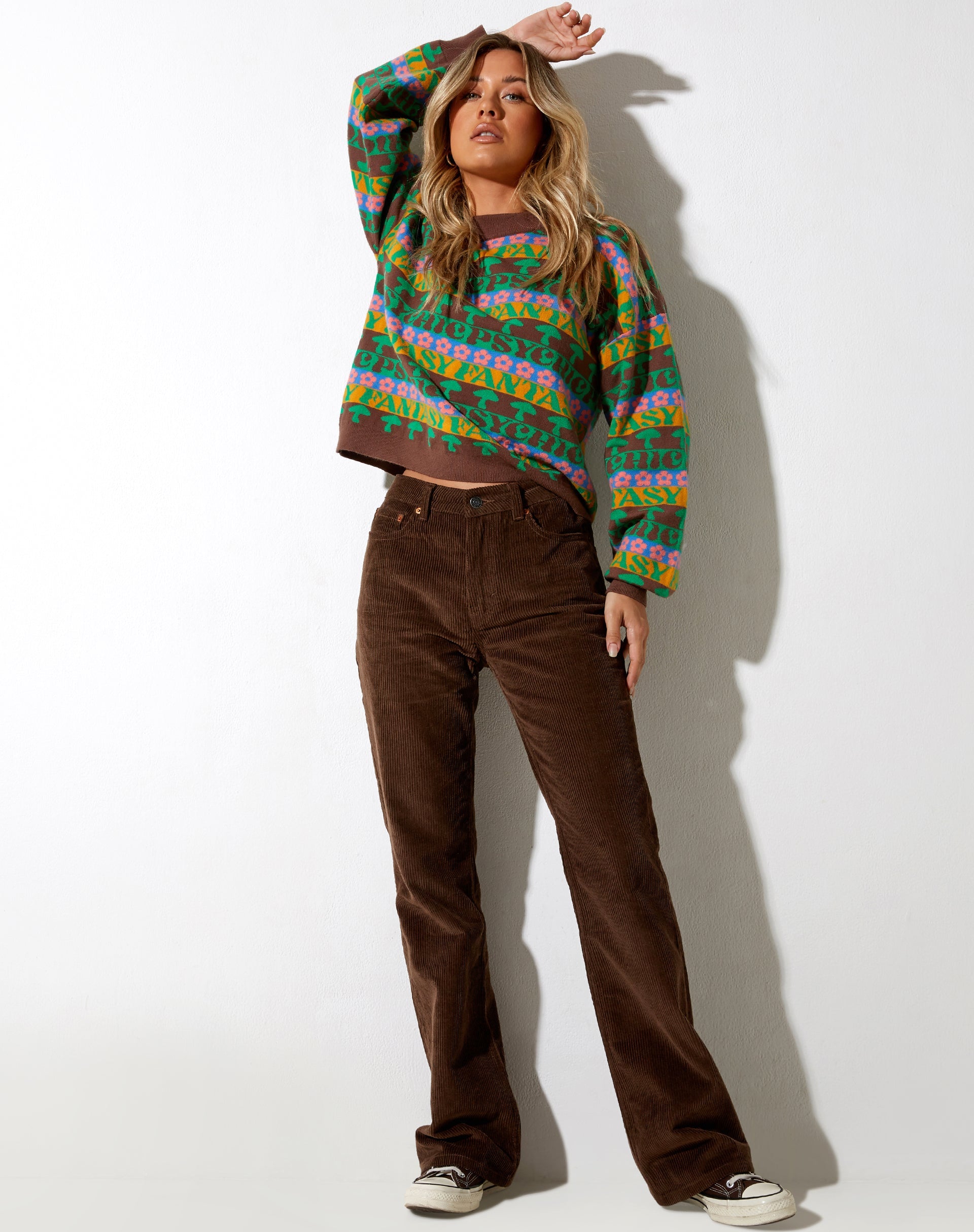 Image de l'Ammar Jumper in Fairisle Mix Brown