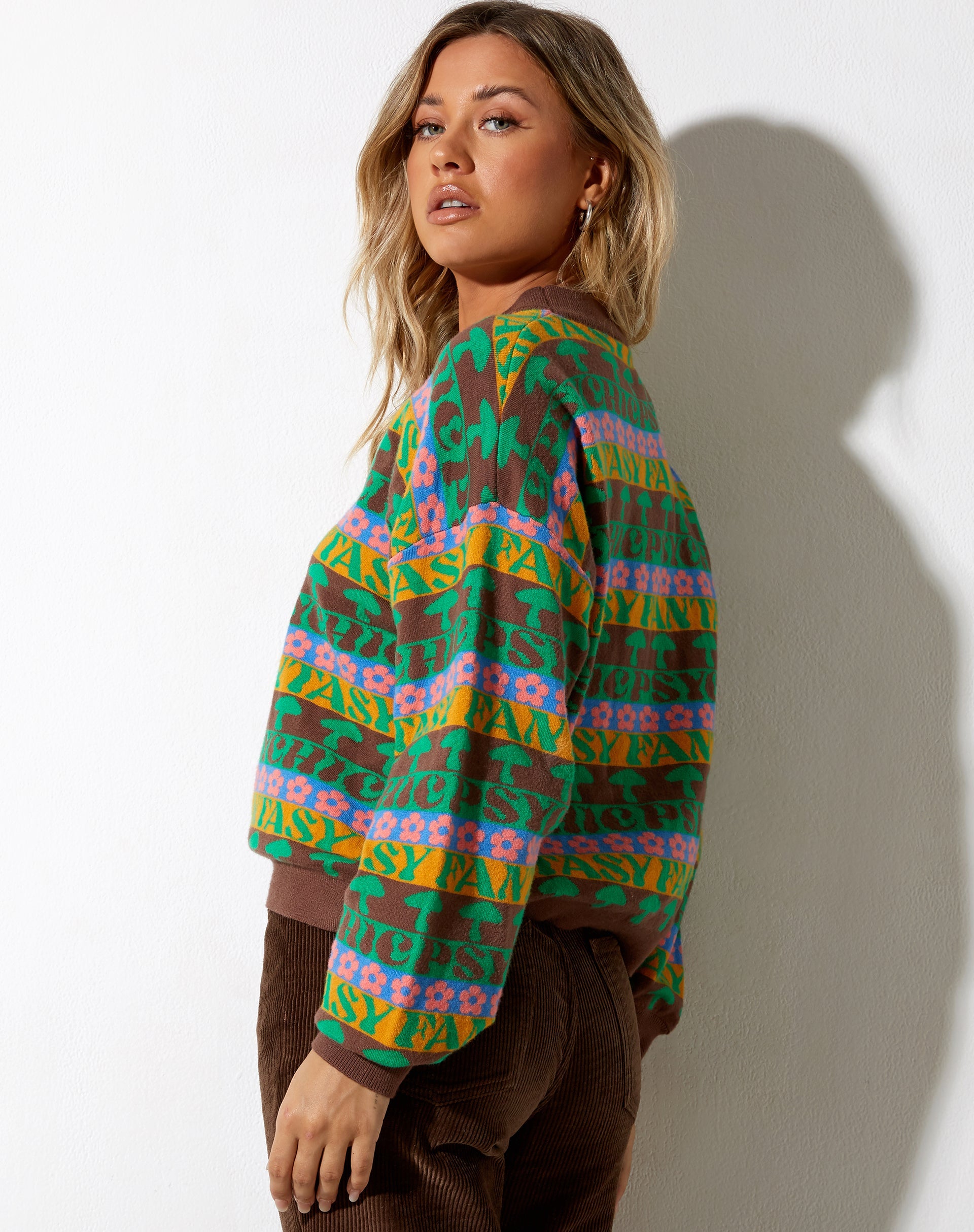 Image de l'Ammar Jumper in Fairisle Mix Brown