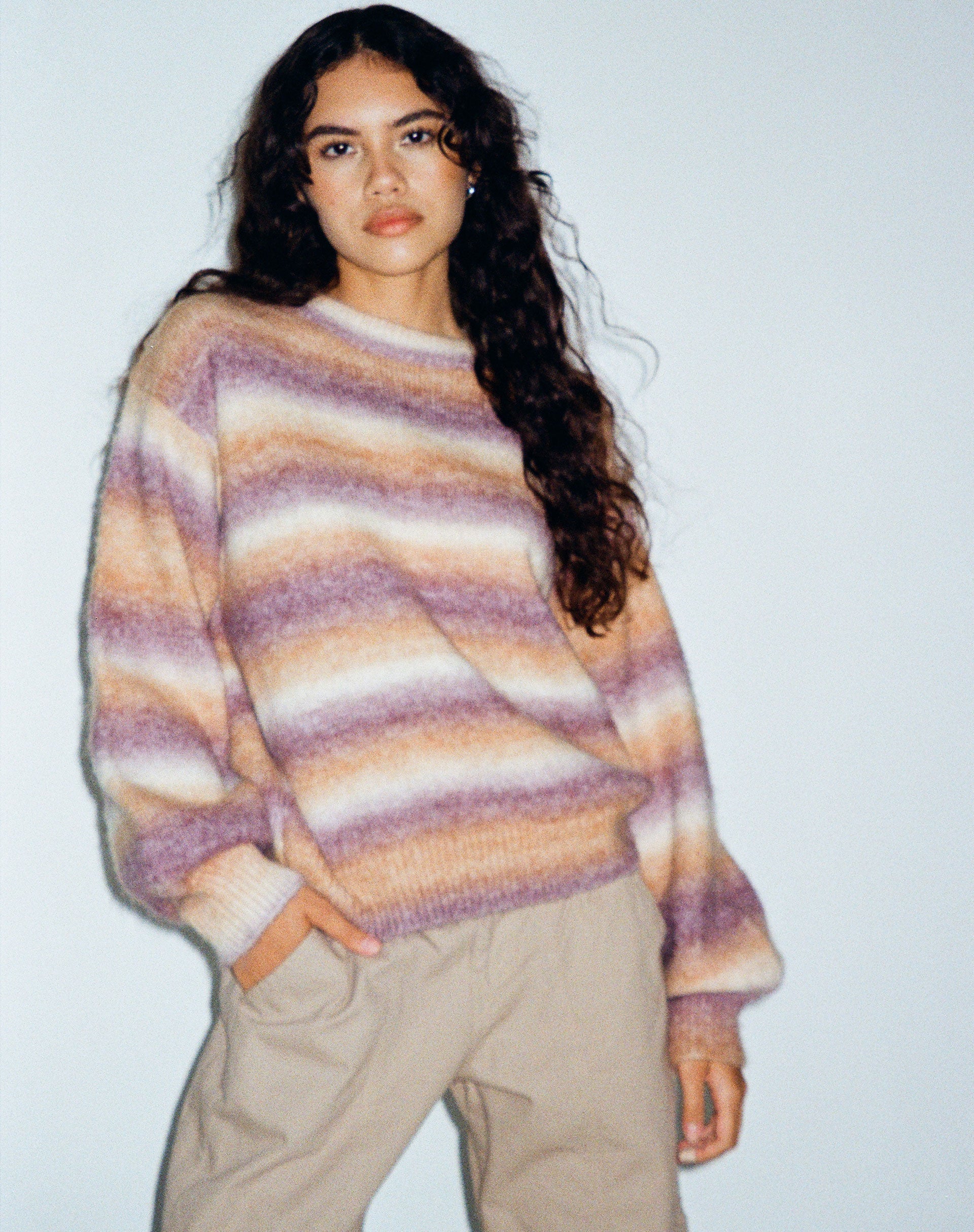 Image du pull Ammaria en Purple Brown Cream