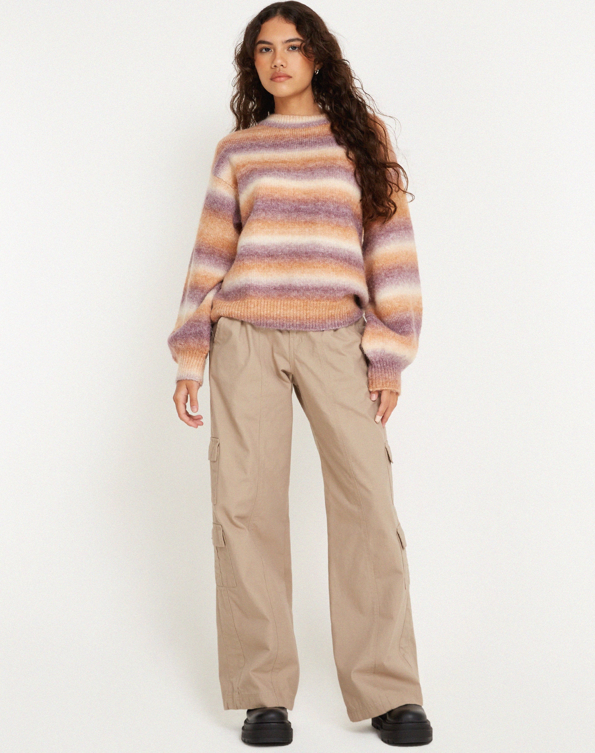 Image du pull Ammaria en Purple Brown Cream