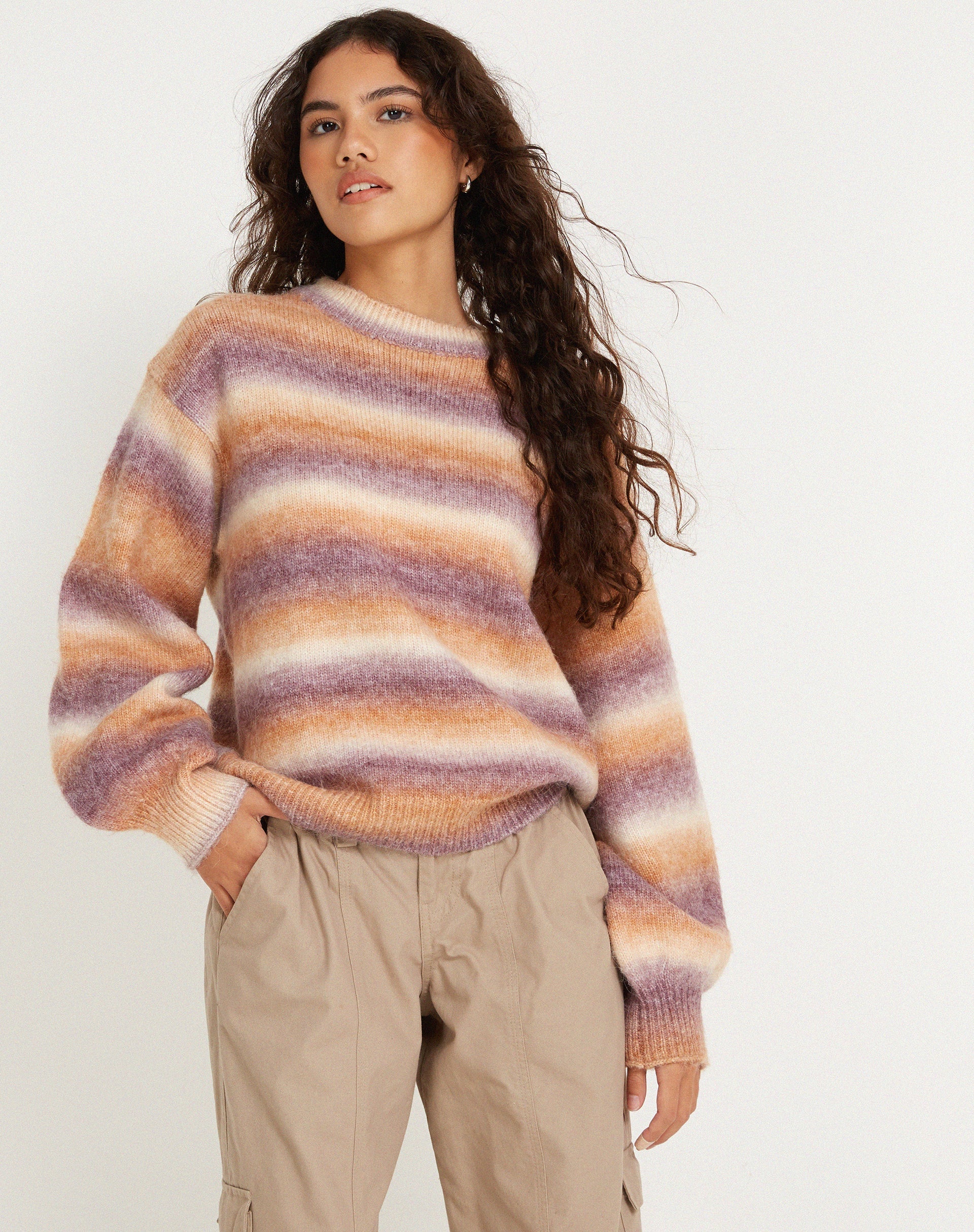Image du pull Ammaria en Purple Brown Cream