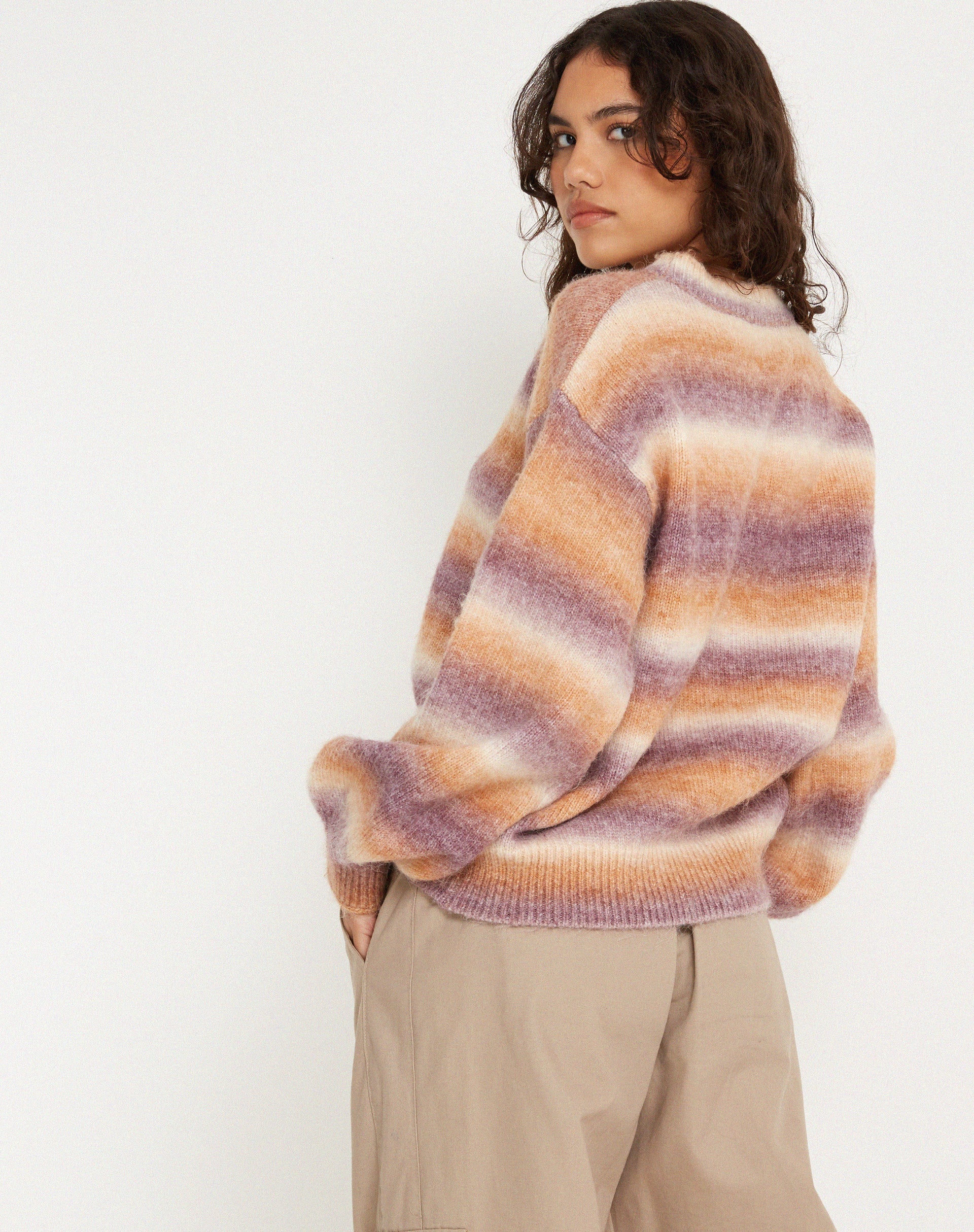 Image du pull Ammaria en Purple Brown Cream