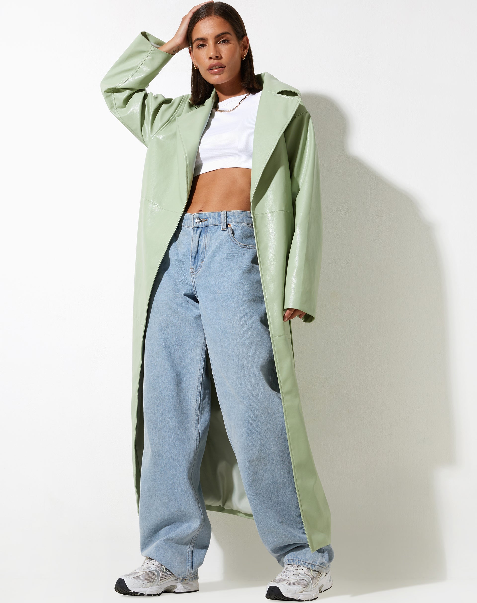 image de Ejo Trench Coat en PU Mint