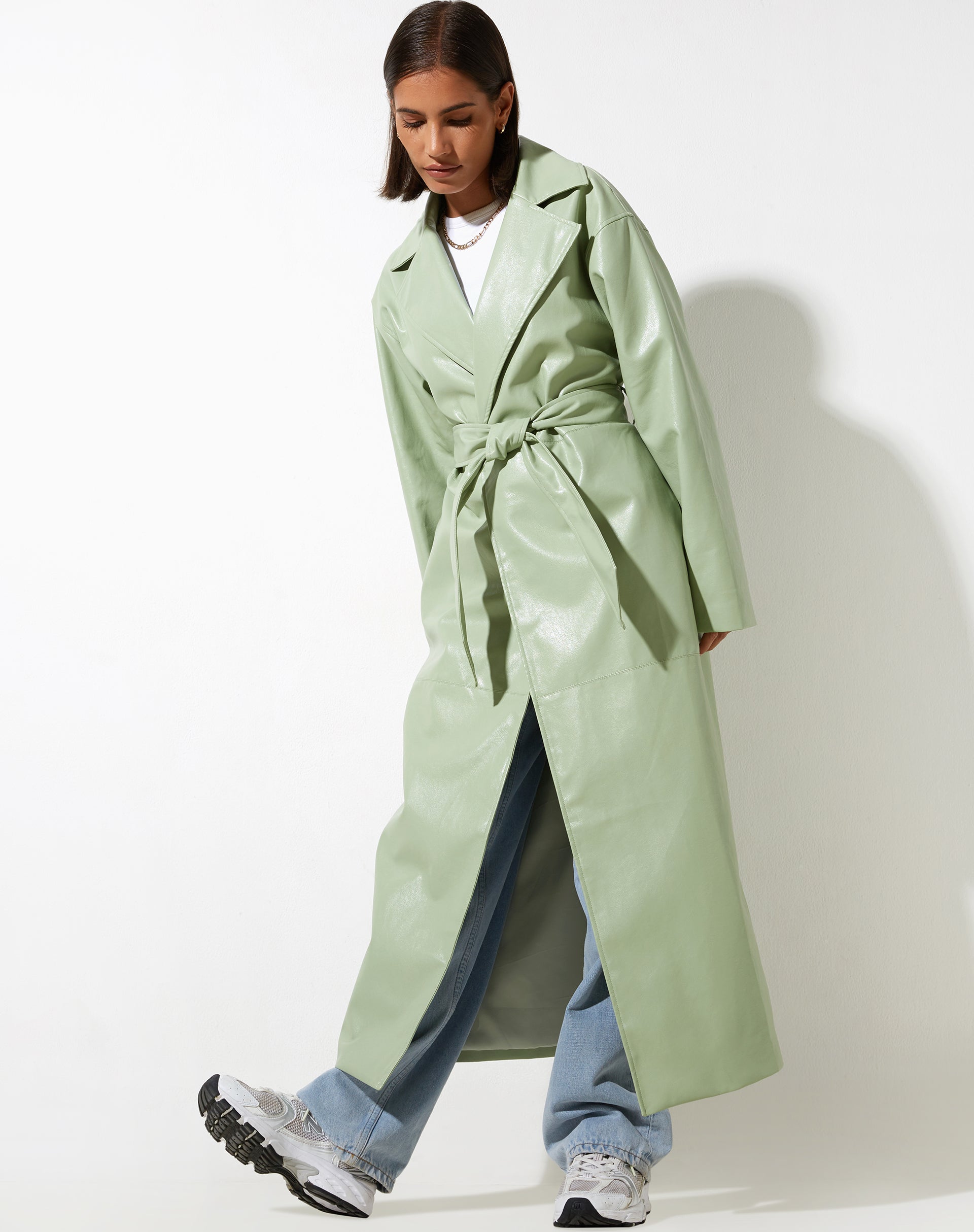 image de Ejo Trench Coat en PU Mint