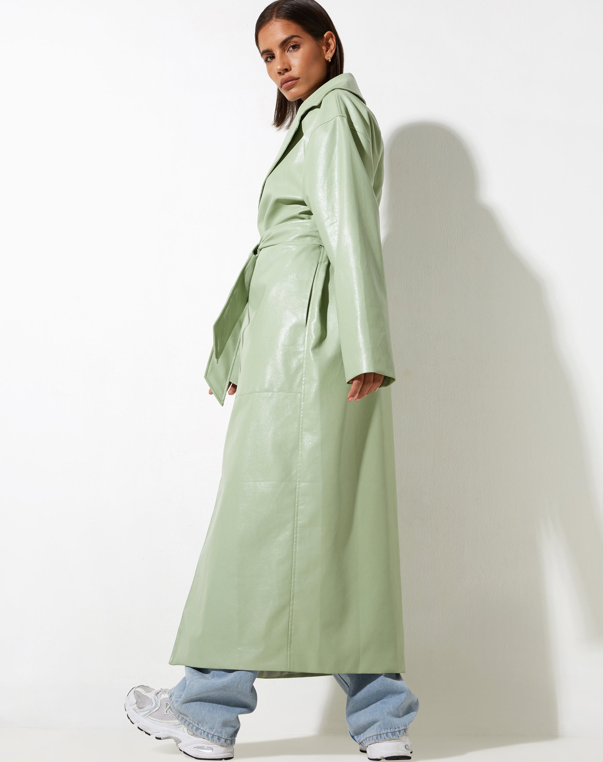 image de Ejo Trench Coat en PU Mint