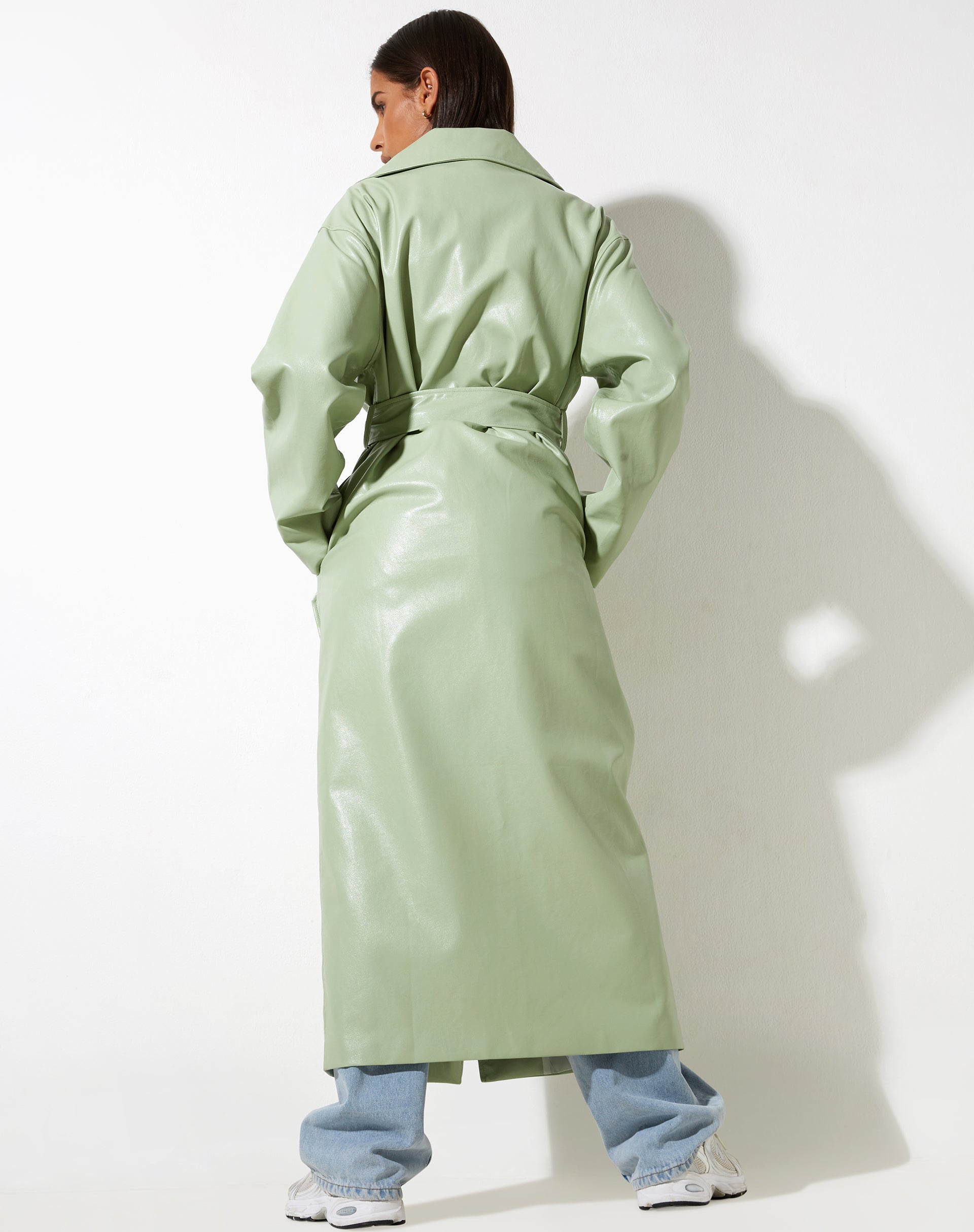 image de Ejo Trench Coat en PU Mint