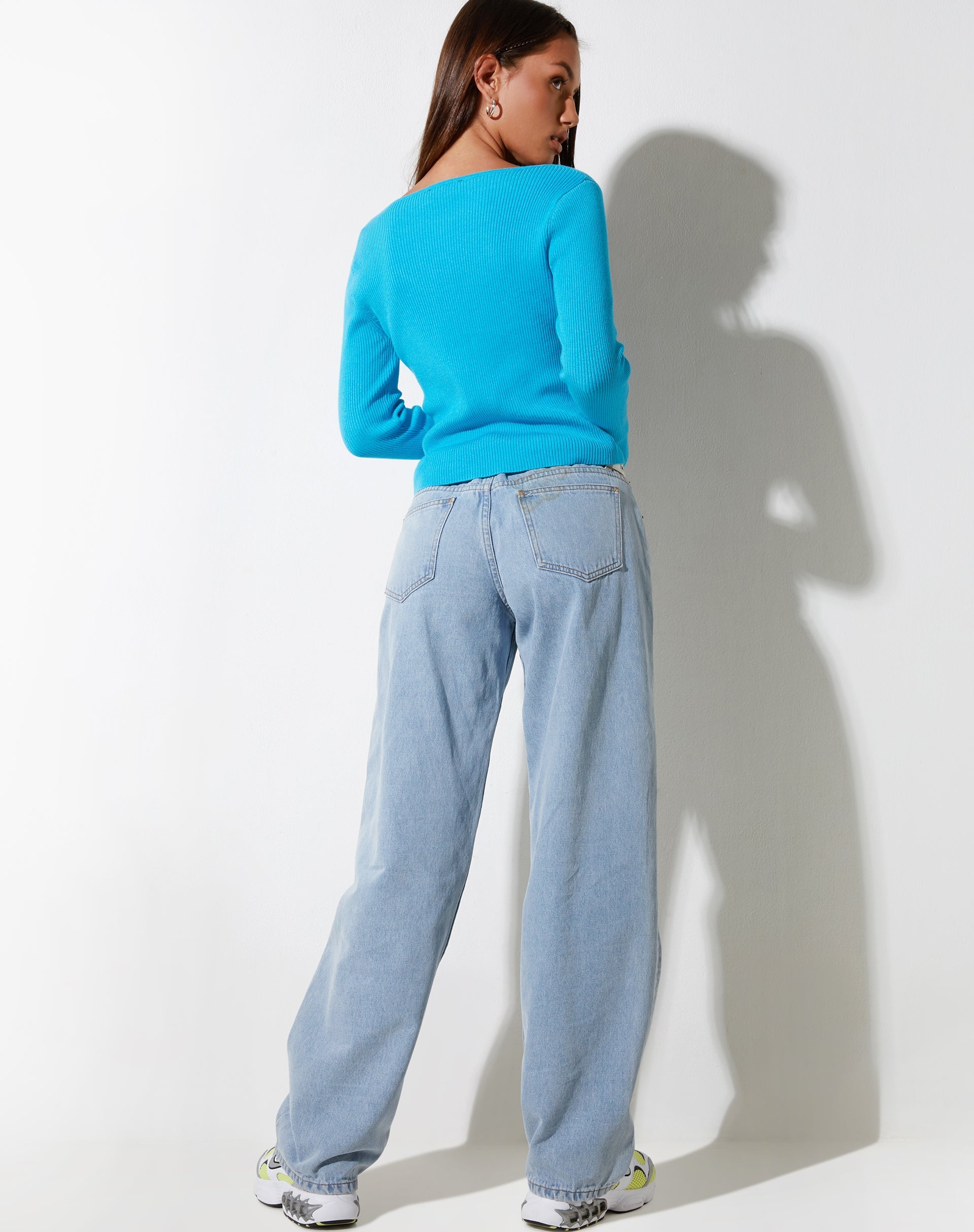 image de Andini Cardi en tricot bleu