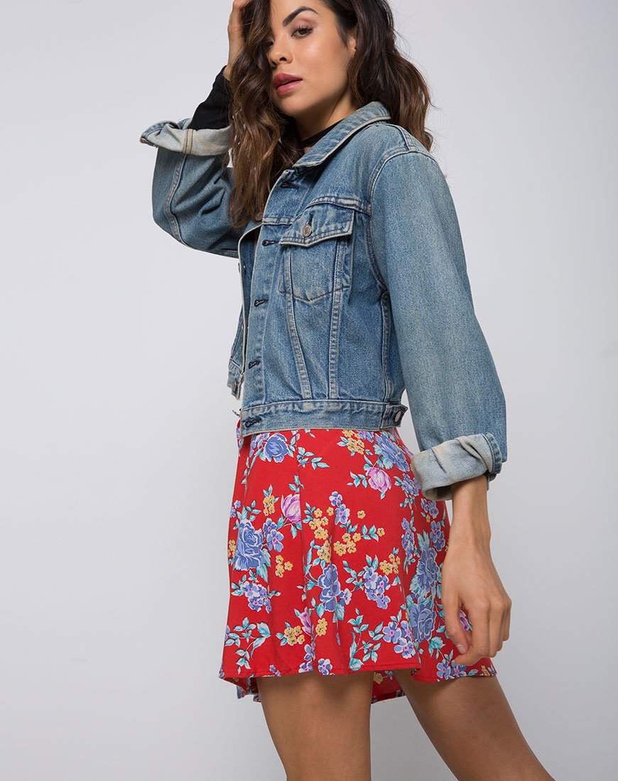 Jupe patineuse Andrea, Vintage Fleur